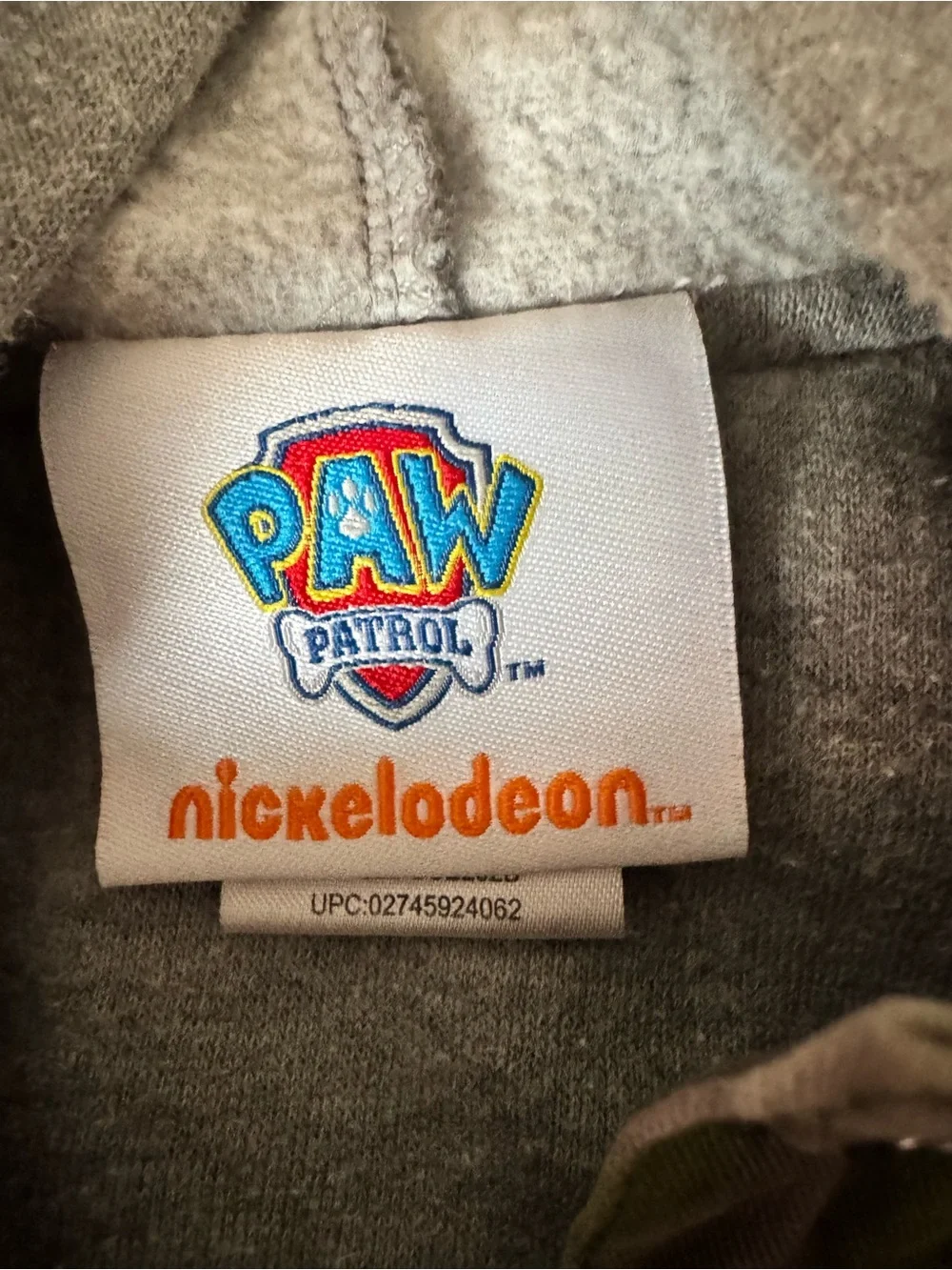 Nickelodeon PAWPATROL Camo Jacket with Gray Hood and Sleeves